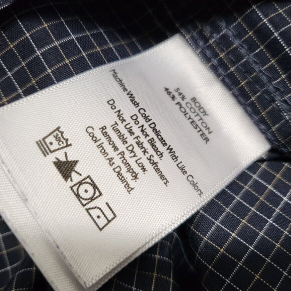 Eddie Bauer Shirt Button Up Mens Medium Relaxed Fit Long Sleeve Wrinkle Free - Picture 10 of 16